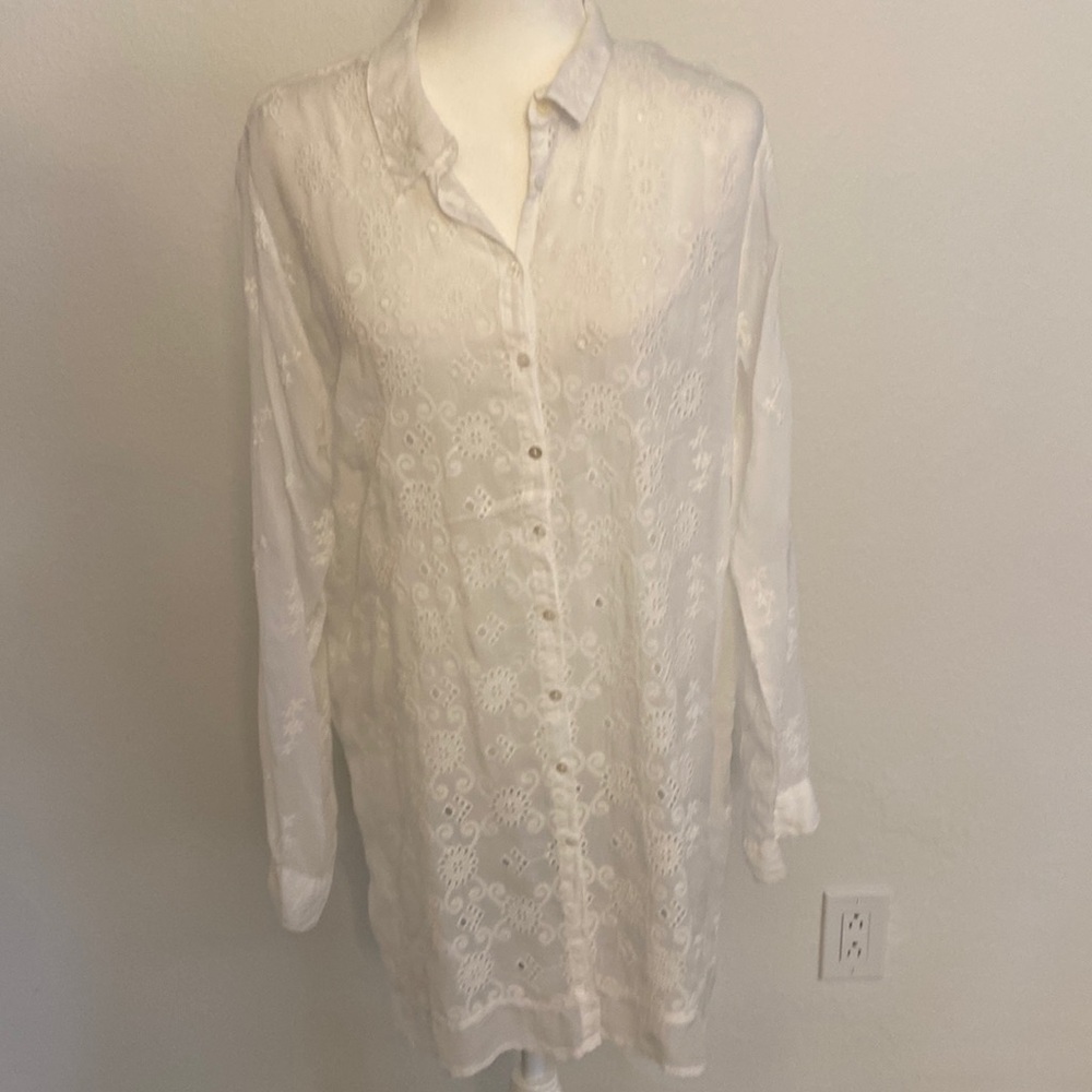 Johnny Was eyelet tunic